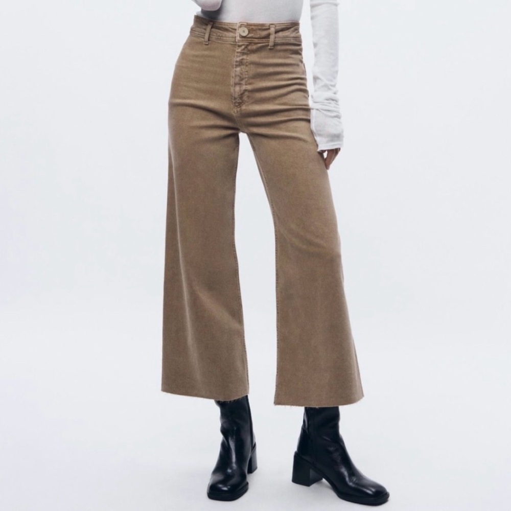 Zara Marine Pants wide leg Sand/Brown - size 6